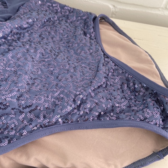 Sequin Leotard Dress ~ Performance Dress ~ Full Length Sequin Dance Dress - Picture 8 of 15